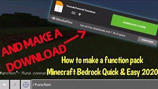 How To Make A Minecraft Function Pack & How To Get A Download Link For It