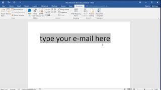 How to create Text from field box in word