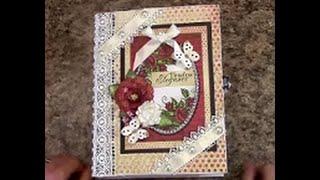 PART 1   TUTORIAL 7 X 9 MINI ALBUM with HEARTFELT CREATIONS ALL GLAMMED UP PAPER   DESIGNS BY SHELL