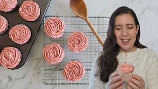 How To Make Strawberry Cupcakes Recipe | Naturally Pink Cupcakes