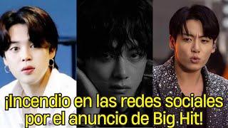 ¡Incendio en las redes sociales por el anuncio de Big Hit! ¿¡Qué ídolos están sobrevalorados!? #BTS