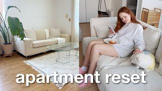 Apartment Reset | Cleaning, organization and fixing the couch