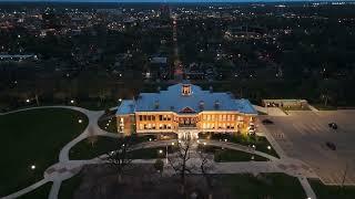 The View above Prospect Hill  - Western Michigan University Kalamazoo, MI. 4k video