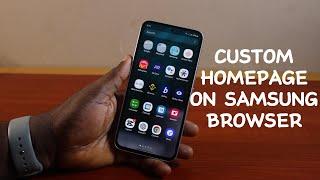 How to Set or Change Custom Homepage on Samsung Internet Browser