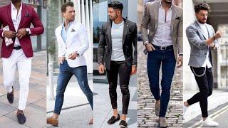 How to Dashing Dress up Blazer Jacket with Jeans Lookbook for Men's | Men's Stylish Fashion 2022