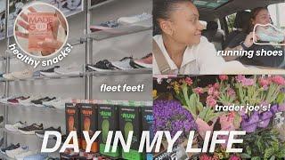 SPEND A DAY WITH ME| Fleet Feet, Healthy Snacks, Trader Joe's, & MORE