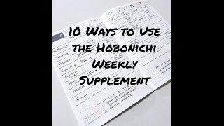 10 Ways to Use the Hobonichi Weekly Supplement