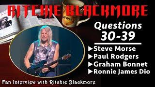 Ritchie Blackmore interview ️ Questions 30-39 Steve Morse Paul Rodgers Dio Bonnet 1996 Rainbow Fans