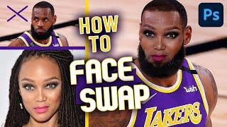 How to FACE SWAP in Photoshop CC Tutorial | EASY - Change Faces in Photos