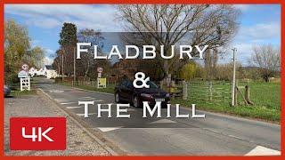 Fladbury and Cropthorn Mill. With a walk through Fladbury a typical English village in 4K.