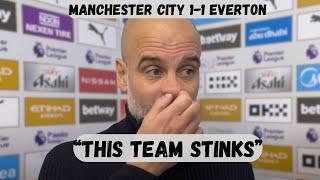 “THIS TEAM STINKS!” - Pep Guardiola Post Match Interview - Manchester City 1-1 Everton