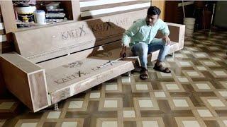 सोफा कैसे बनते हैं। // how to make a wooden sofa kaise banate hain Making sofa fun.....