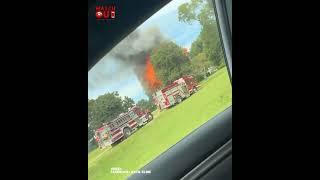 Mansion burns to the ground in Lumber Bridge North Carolina (hwy 71)