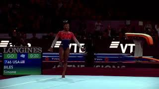 Simone Biles (USA) Floor Team Final 2019 Stuttgart World Championships