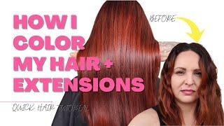 How I color my red hair [QUICK RED BALAYAGE FOILAYAGE HIGHLIGHT HAIR TUTORIAL]