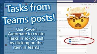 Create task in To Do from Microsoft Teams