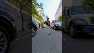 He wouldn’t stop honking so I dusted him #urbanskating #nyc #rollerblading