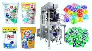 Laundry Detergent Pods Packaging Machine with Dual Elevator and Teflon Multi-Head Weigher