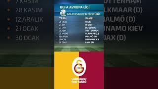 Galatasaray'ın UEFA Avrupa Ligi Fikstürü