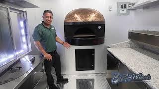 Wood Fired Pizza Trailer 20ft 3 Axles  140 Pizza Oven