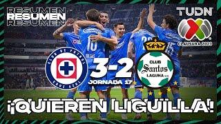 Resumen y goles | Cruz Azul 3-2 Santos | CL2023 Liga Mx - J17 | TUDN