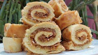 How to make apple roll cake/ Basic roll cake recipe/Easy roll cake/Melt in your mouth 