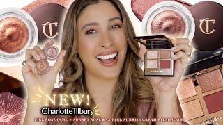 CHARLOTTE TILBURY SUNSET ROSE COPPER SUNRISE EYES TO MESMERIZE Cream Eyeshadows FIRE ROSE Swatches