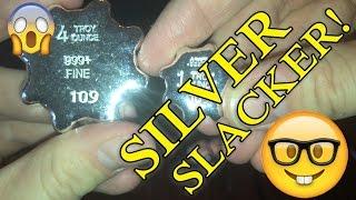 My FIRST unboxing EVER!!! Or is it? Silver Slacker Limited Yeager's Poured Silver!! 10ozt's #Silver