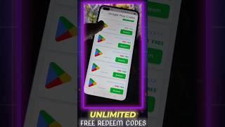 FREE REDEEM CODES  | FREE GOOGLE PLAY STORE REDEEM CODES NEW TRICK #SHORTS #FREEREDEEMCODES #SAFFU