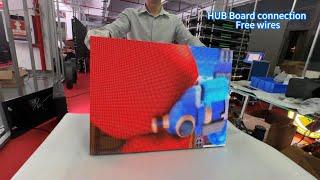 Hub board connection,free wires led display #IndoorLEDDisplay #LEDIndoorDisplay #IndoorLEDBillboards