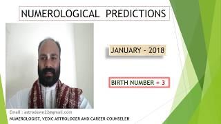 January 2018 - Birth Number 3 - Numerology Prediction