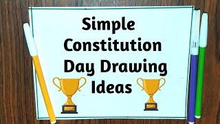 Indian Constitution Day Poster | National Law Day Drawing | Constitution Day | Samvidhan Diwas Chart