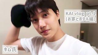 【日本語字幕】EXO KAI (カイ) KAI vlog ① 日本語字幕　〜お家編とホテル編〜