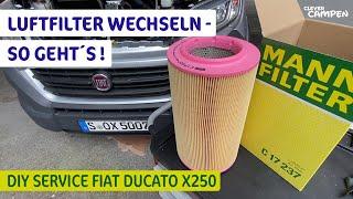 DIY air filter change on the Fiat Ducato X250 - How to do it - #doityourself #DIY