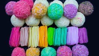 Very Satisfying Videos. Very bright crunch soap. Balls and slice. Relax ASMR  (no talking)