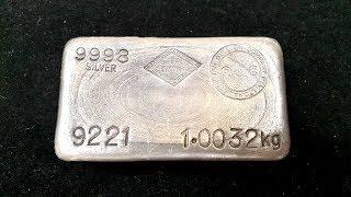 AUCTION 57: Vintage S.R.M/ABC 1kg Silver Bar