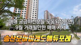 새솔동아파트 | 송산모아미래도에듀포레 최근 실거래가 & 9월 4주차 거래될만한 매매 시세는 어느 정도일까?010-5181-4436