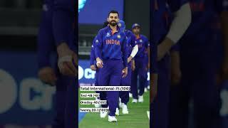 Virat Kohli Total 100's #viratkohli #shortvideo