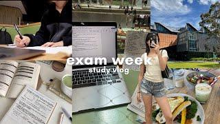 FINALS study vlog pt.1 ️| busy exam week prep, lots of cramming, food + study tips