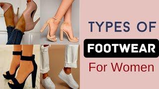 Types of women footwear and their names