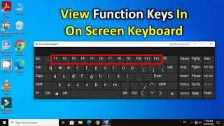 How to View Function Keys In On Screen Keyboard