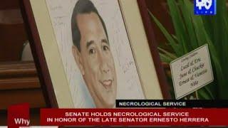 Senate holds necrological service in honor of the late Sen. Ernesto Herrera