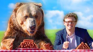 Professional Eater vs. Grizzly Bear: Hot Dog Eating Contest