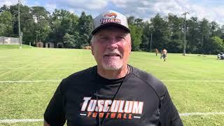 VIDEO: Tusculum head coach Billy Taylor after 1st practice of 2024 fall season