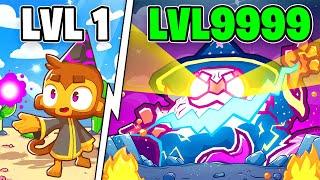 Upgrading MONKEY WIZARD into GOD MONKEY in BLOONS TD 6