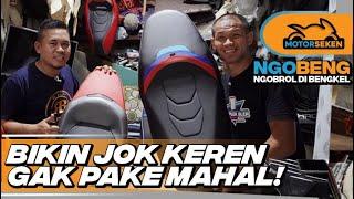 SPESIALIS BIKIN JOK MOTOR KEREN & NYAMAN, Red Black Jok l Motorseken