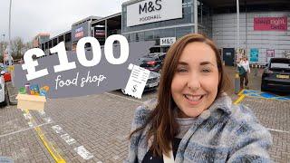 my first food shop in the UK in 2 years!! | £100 Marks and Spencer Food Shop! | 