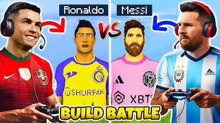 Ronaldo and Messi Playing Minecraft - BUILD BATTLE