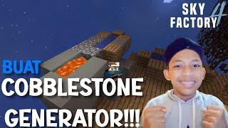 BUAT COBBLESTONE GENERATOR DI SKY FACTORY!! | Sky Factory 4 Indonesia #3