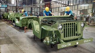 Inside Local Factory Building Jeep Vehicle Body by Hands